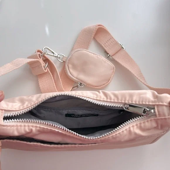 Wild Fable Tan & Light Pink Small Crossbody Bag with Pouch - Chic & Lightweight - Picture 3 of 6